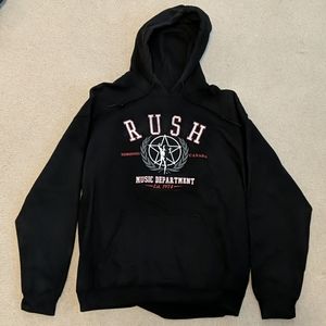 RUSH Black Hoodie Sweatshirt Size Large Toronto CA